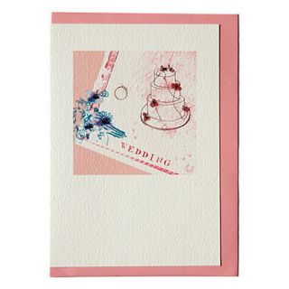 wedding cake card by goose chase design