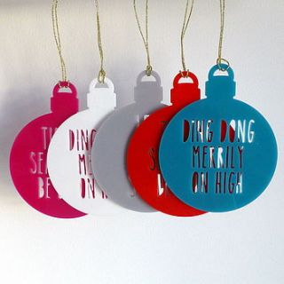 christmas song baubles by miss cake