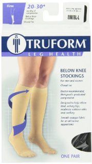 Truform 20 30 Below Knee Closed Toe, Black, Large Health & Personal Care