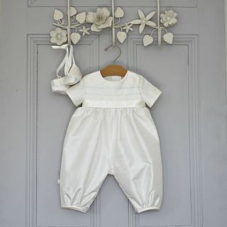 boys christening romper 'venice' by adore baby