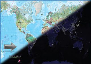 motion world map poster by maps international