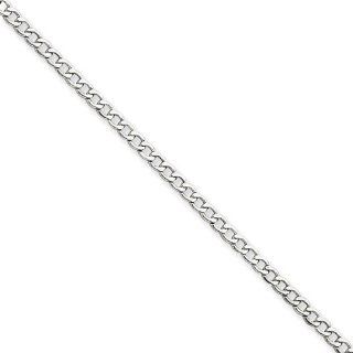 IceCarats Designer Jewelry 14K Wg 2.5Mm Semi Solid Curb Link Chain In 16 Inch IceCarats Jewelry