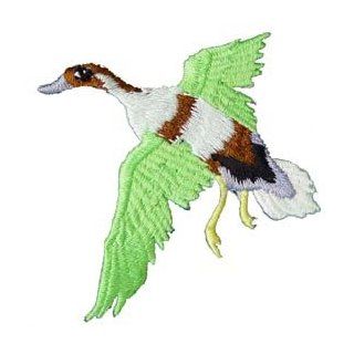 Novelty Animals Embroidered Iron on Patch   Hunting and Fishing Collection   Mallard Duck in Flight Applique Clothing