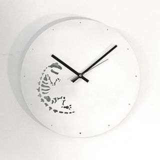 dino dig clock white, large by one foot taller