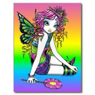 "Crystal" Candy Rainbow Fairy Postcard
