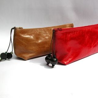 leather make up or pencil case by coco barclay