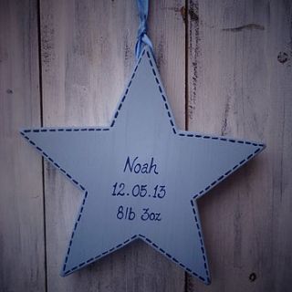personalised new baby star by giddy kipper