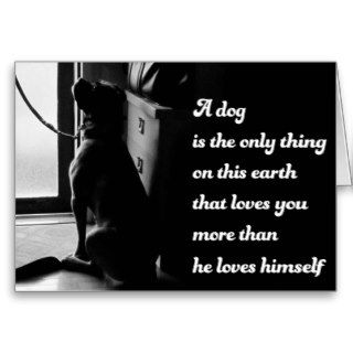 Black and White Inspirational Dog Photo Greeting Cards