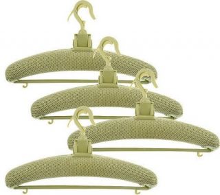 Set of 4 Hang N Dry Adjustable Mesh Covered Drying Hangers —