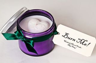 sherbet lemon scented candle purple 250g by apply me