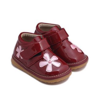 'issy' infant patent leather squeaky boots by my little boots