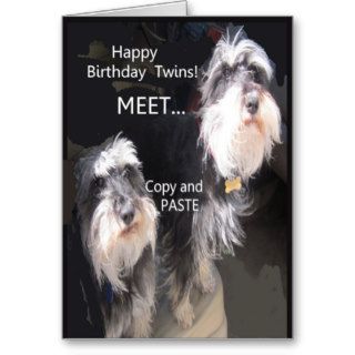 Comical Happy Birthday twins Greeting Card