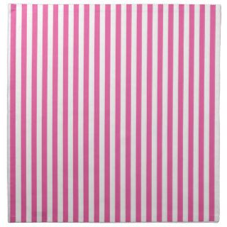Pink and White Stripes Pattern Cloth Napkin