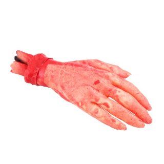 Horror Scary Latex Stump Cut Broken Hand Prop Bloody Body Parts Chop 