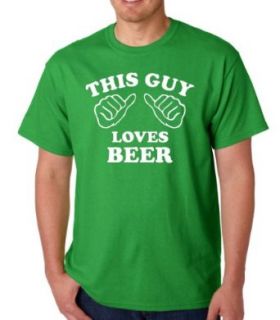 This Guy Loves Beer Funny Adult Irish Green T Shirt Tee Clothing