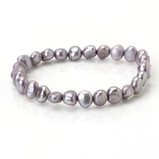 grey freshwater pearl bracelet by argent of london