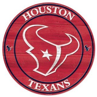 Houston Texans 19.75 Inch Wood Sign  Sports Fan Street Signs  Sports & Outdoors