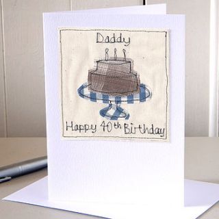 personalised embroidered boy's birthday card by milly and pip