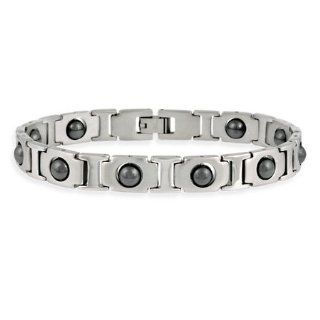 Stainless Steel and Magnetic Ball Men's Link Bracelet Jewelry