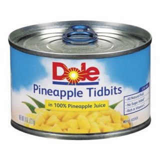 Dole Pineapple Tidbits in 100% Pineapple Juice 8