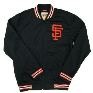 MLB Mitchell & Ness 1987 San Francisco Giants Cooperstown Collection Authentic Full Zip BP Jacket   Black (X Large)  Sports Fan Outerwear Jackets  Sports & Outdoors