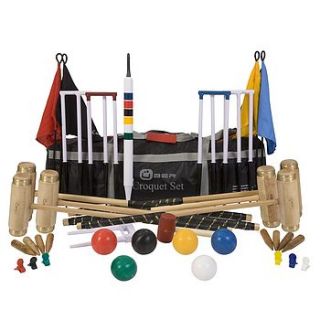 six player executive croquet set by uber games