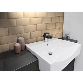 EKB Instant Mosaic Champagne Adhesive Tiles (3  x 6 inches) Backsplash Tiles