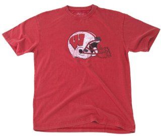 University of Wisconsin Badgers Retro Football Helmet Logo T Shirt by Red Jacket Size XXL  Sports Fan T Shirts  Sports & Outdoors