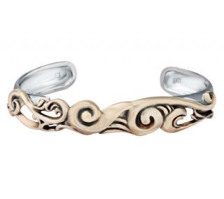 Carolyn Pollack Harmony Silver & Brass AverageCuff Bracelet —
