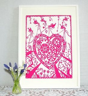 'tick tock' screen print by two for joy