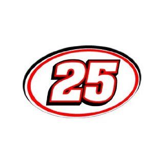 25 Number   Jersey Racing Window Bumper Sticker Automotive