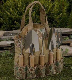 Canvas Garden Tote Tool Bag with Tools  Garden Tool Sets  Patio, Lawn & Garden