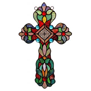 Cross Stained Glass Sun Catcher Window Panel Stained Glass Panels