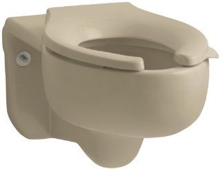 Kohler K 4450 C 33 Stratton Water Guard Wall Hung Toilet Bowl with Top Spud, Less Seat, Mexican Sand    