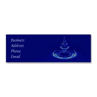 Blue fountain business card template