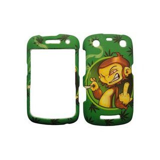 BlackBerry Apollo / Curve 9350 9360 Green Marijuana with Bad Monkey Smoking Cigar Design Snap On Hard Protective Cover Cell Phone Case Cell Phones & Accessories
