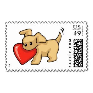 holidays love hearts heart puppies puppy dog dogs stamp