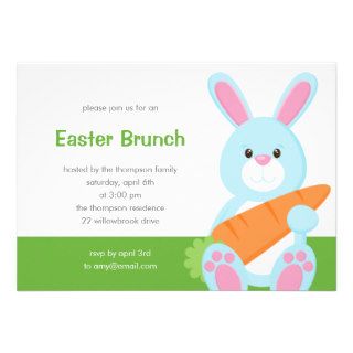 Cute Bunny Easter Party Invitation Card