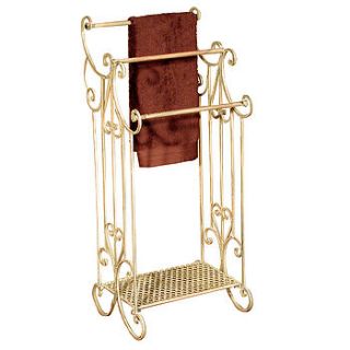 ornate triple towel rack by the orchard
