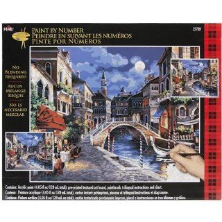 PlaidCraft Paint By Number Kit 16"X20" Venice At Night   Childrens Paint By Number Kits