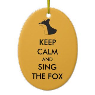 Ylvis Funny Keep Calm and Sing the Fox Christmas Tree Ornaments
