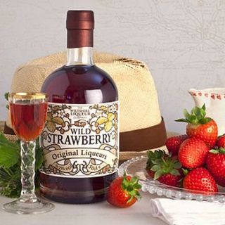 personalised wild strawberry liqueur by wiltshire liqueur company