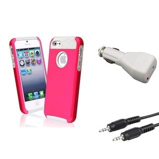 BasAcc Case/ 3.5mm Cable/ Car Charger Adapter for Apple iPhone 5/ 5S BasAcc Cases & Holders