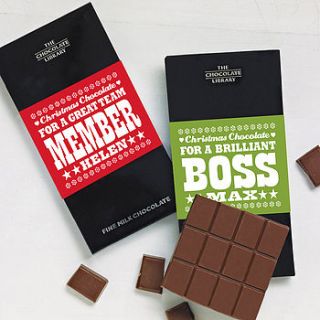 christmas chocolate for work colleagues by quirky gift library