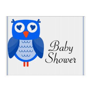 Blue Owl Baby Shower Yard Sign