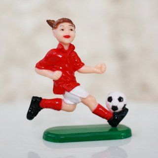 Soccer Player Cake Topper (1 Count)   Girl   Decorative Cake Toppers
