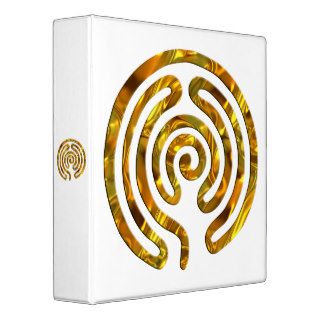 Labyrinth GOLD  make your own background 3 Ring Binders