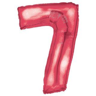 Number 7 Metallic Red 40in Balloon Toys & Games