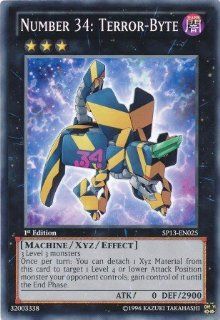 Yu Gi Oh   Number 34 Terror Byte (SP13 EN025)   Star Pack 2013   1st Edition   Common Toys & Games