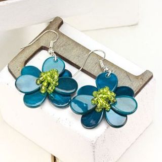 hawaiian flower earrings by lisa angel